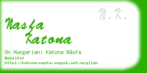 nasfa katona business card